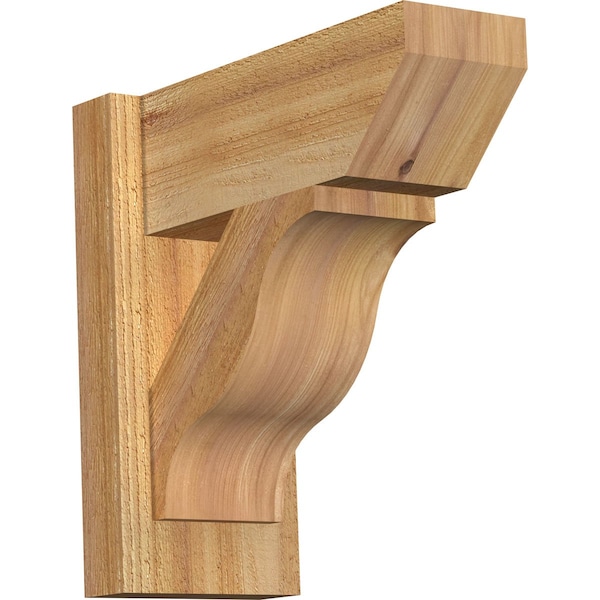 Ekena Millwork Funston Slat Rough Sawn Outlooker, Western Red Cedar, 6"W x 14"D x 14"H OUT06X14X14FST06RWR - main